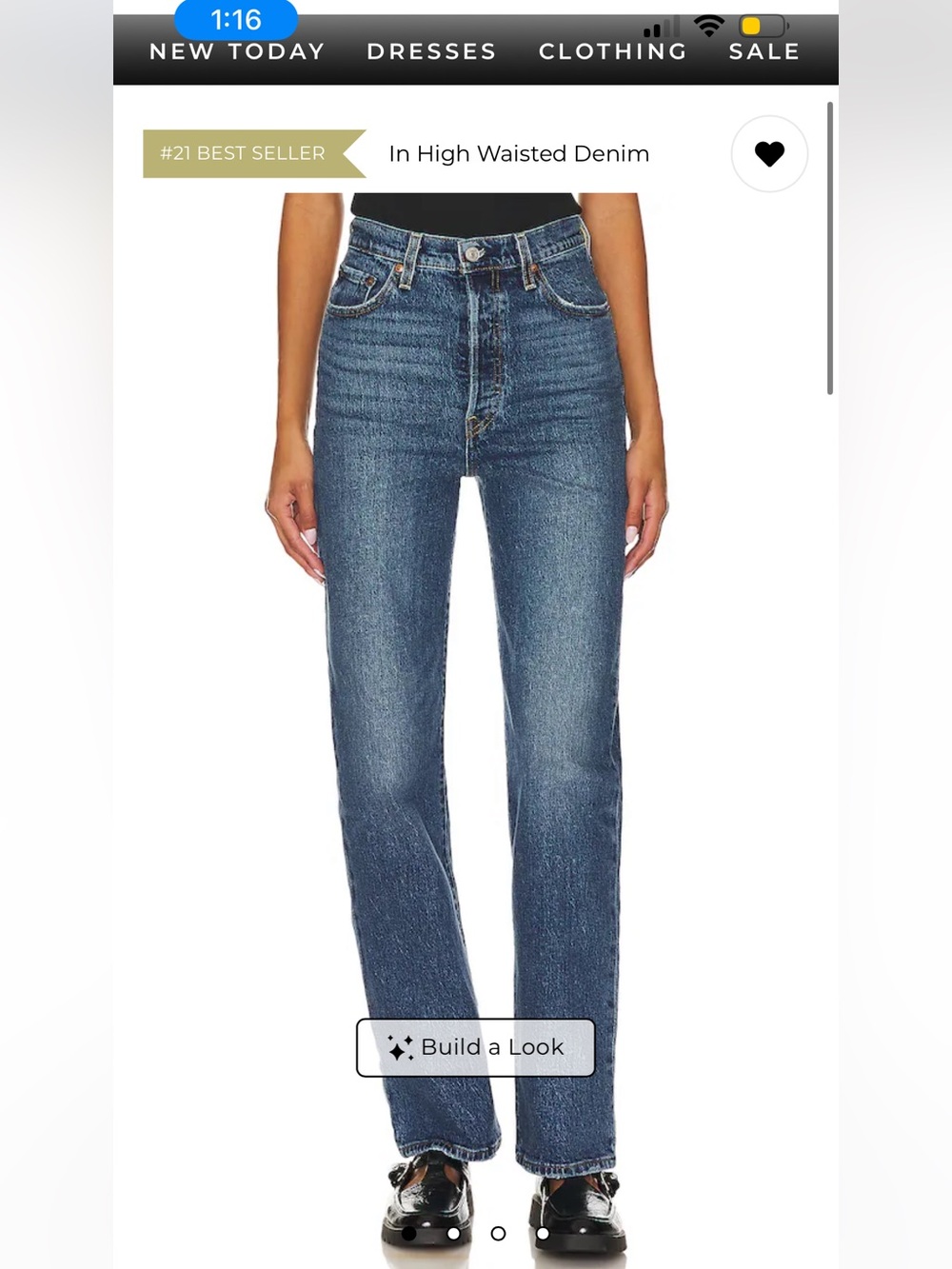 Levi's Straight Leg Jeans in Classic Blue Wash